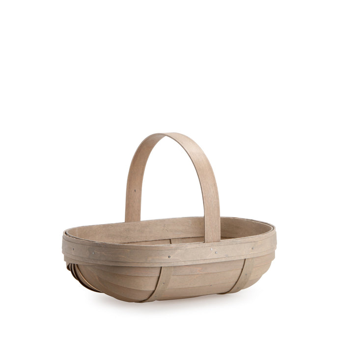 Pale Grey Small Trug Basket Set with Free Protector