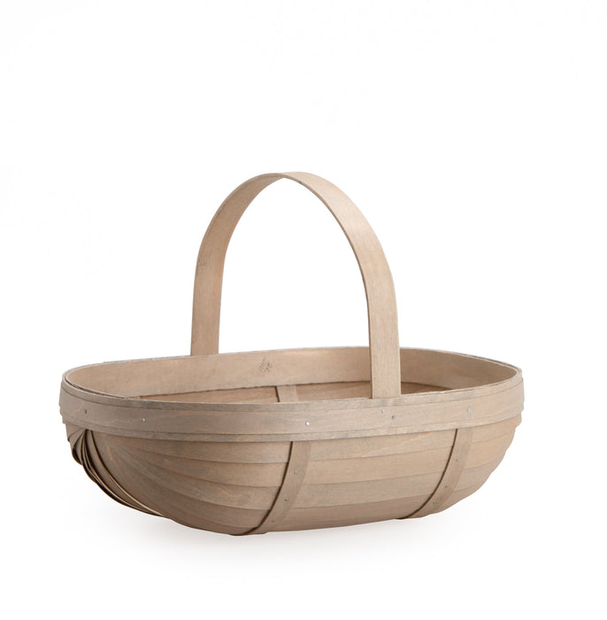 Pale Grey Large Trug Basket Set with Free Protector
