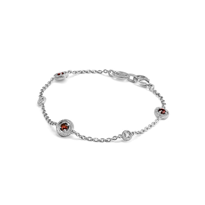 Max Bracelet with Garnet and Diamonds