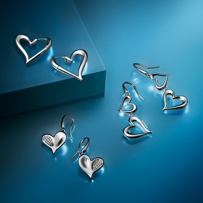 Eros Open Heart Hoop Earrings