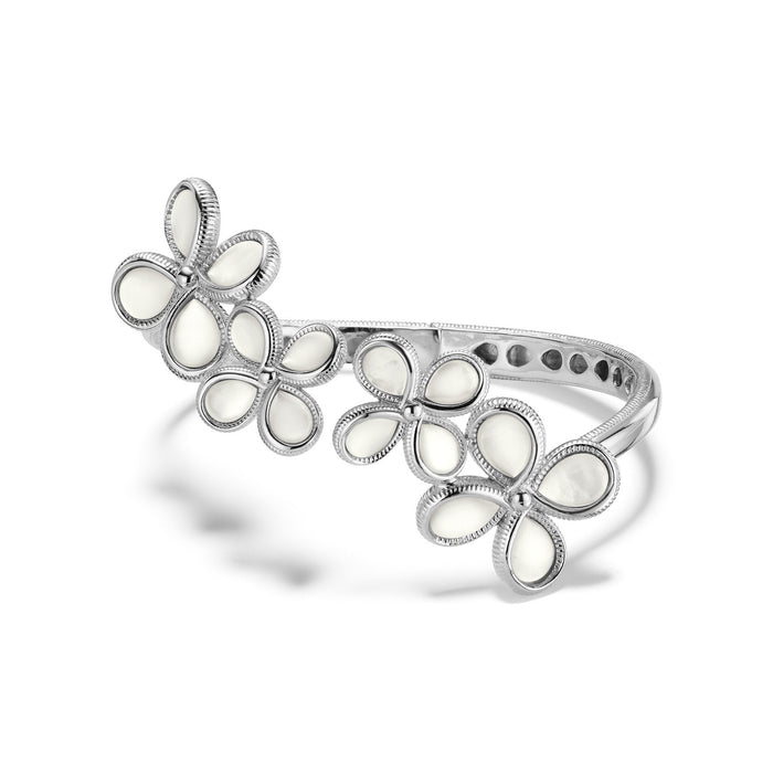 Jardin Bouquet Cuff Bracelet with Mother of Pearl