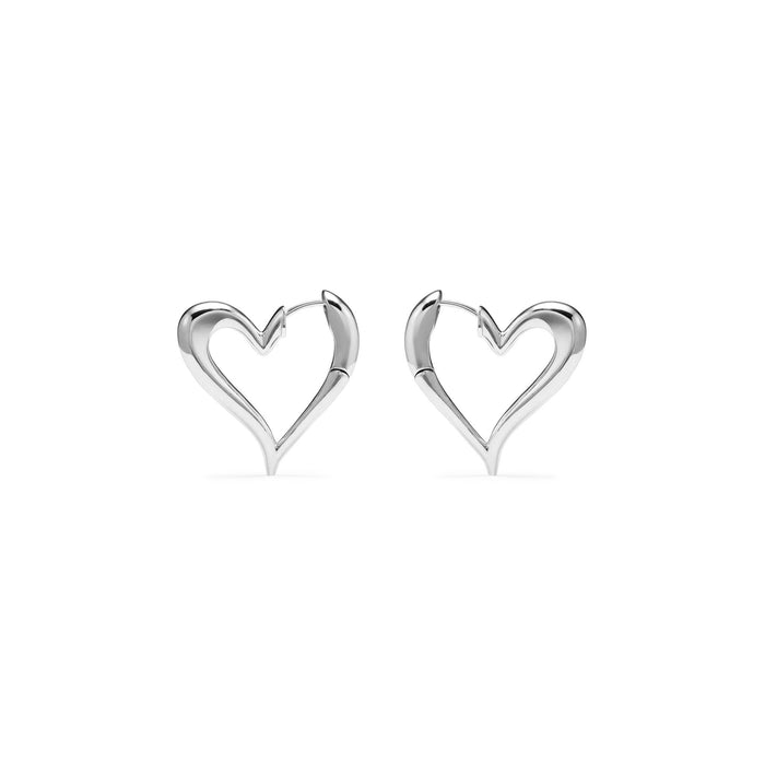 Eros Open Heart Hoop Earrings