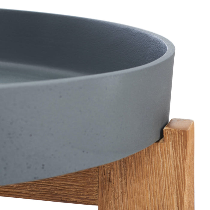 Natural And Grey Menria Side Table