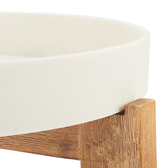 Natural And Beige Menria Side Table