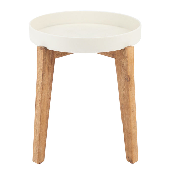Natural And Beige Menria Side Table