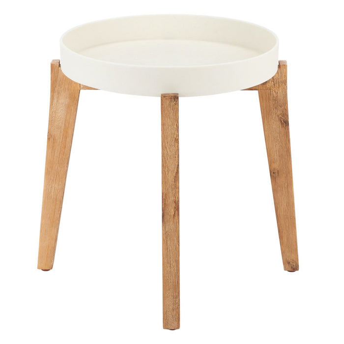Natural And Beige Menria Side Table
