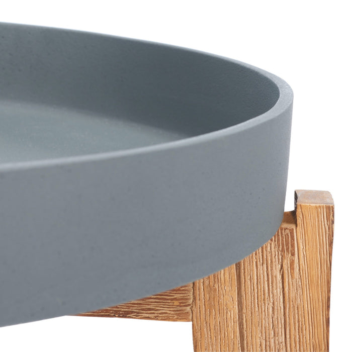 Natural And Grey Charlen Side Table