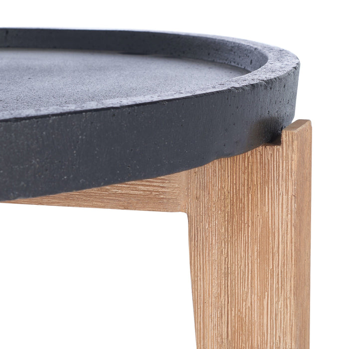 Natural and Black Valton Side Table