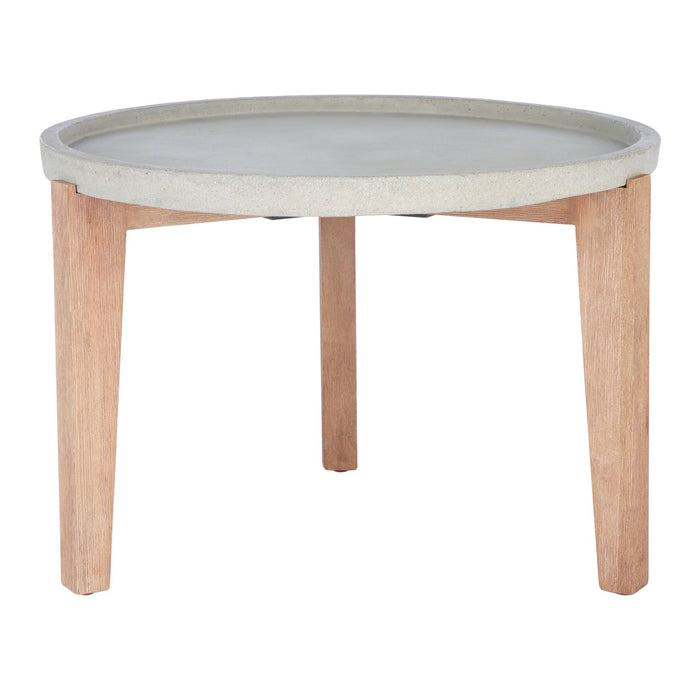 Natural And Light Grey Valton Side Table