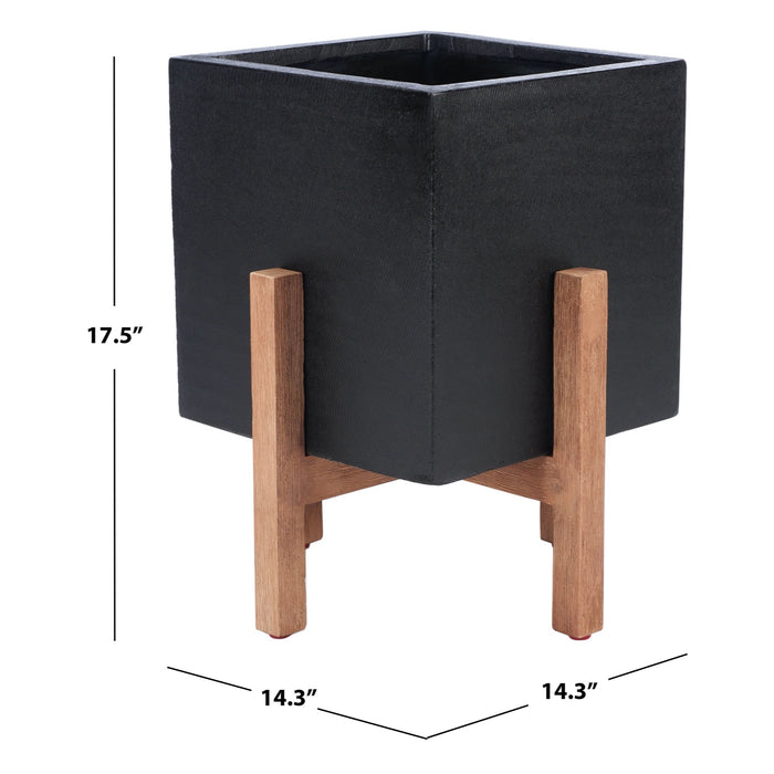 Natural And Black Borsla Planter