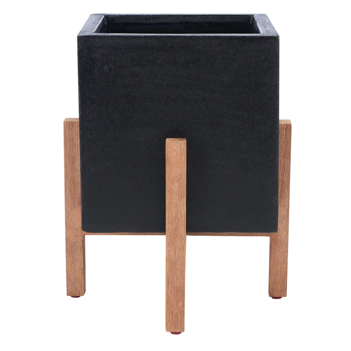 Natural And Black Borsla Planter