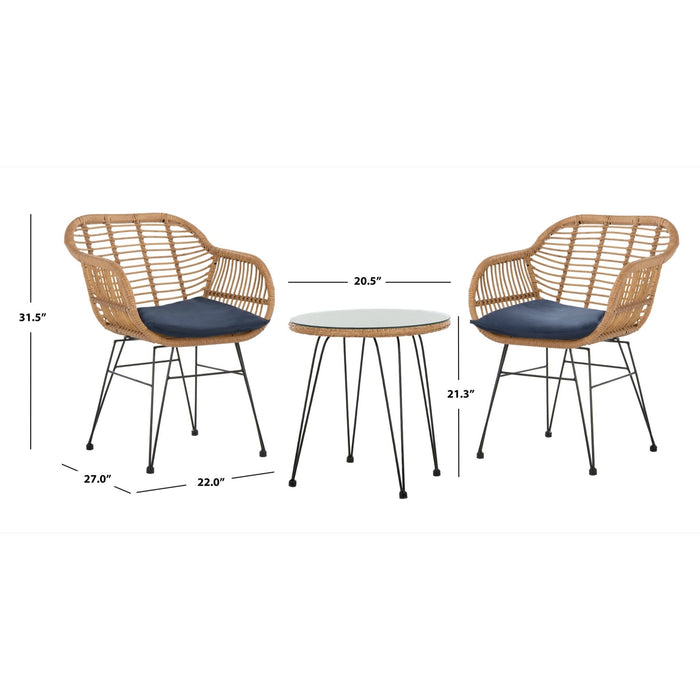 Natural And Navy Cushion Alton Lounge Set