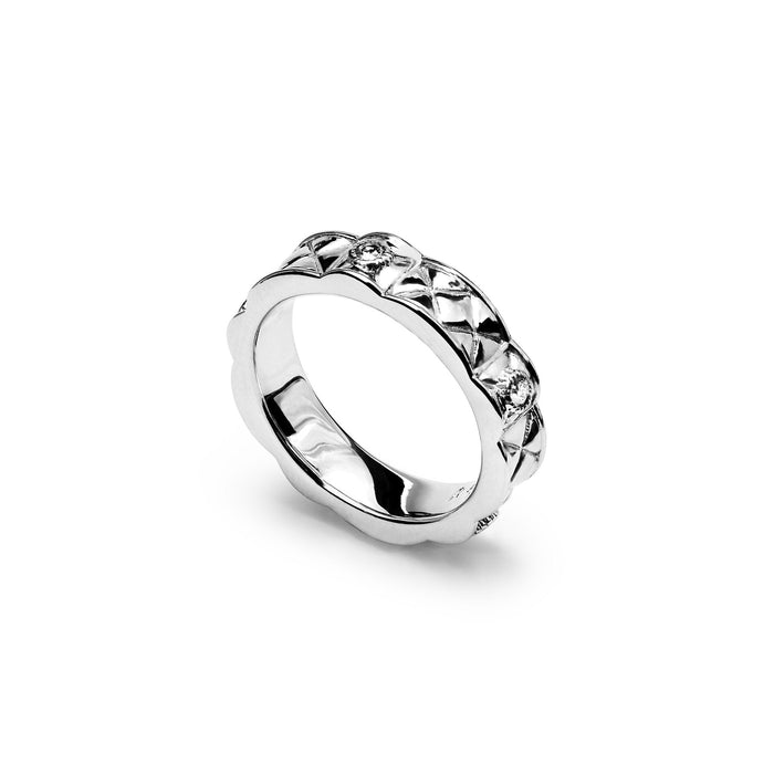 Max Stack Band Ring with Diamonds
