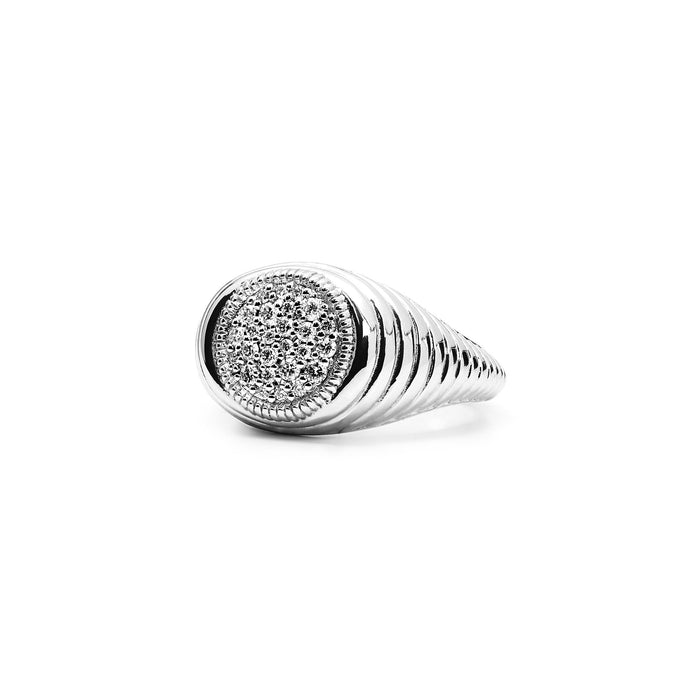 Max Signet Ring with Diamonds