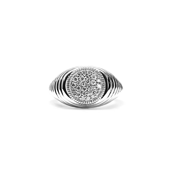 Max Signet Ring with Diamonds