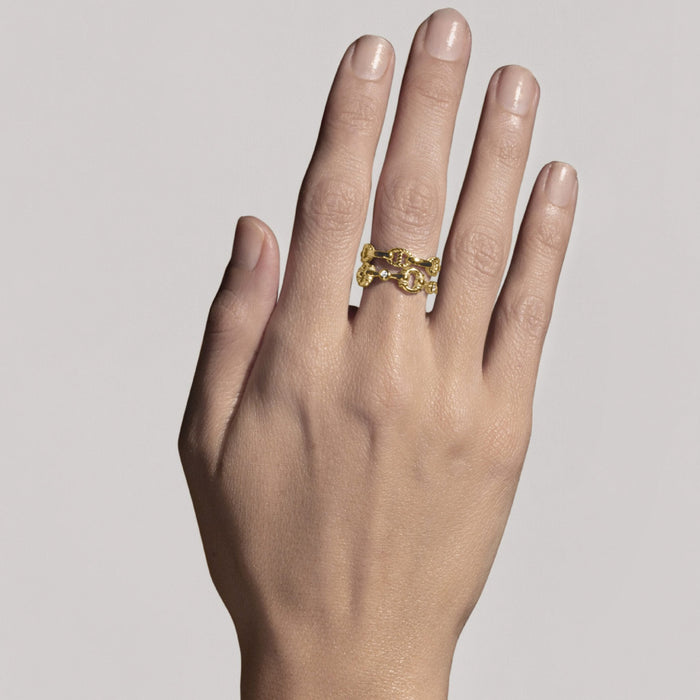 Vienna Stack Ring in 18K