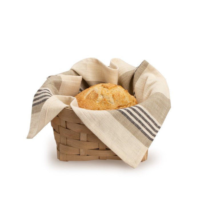 Light Brown Round Serving Basket